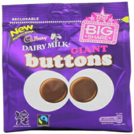 キャドバリー ミルクチョコレート ジャイアントボタン シェアバッグ 275g (5個パック) Cadbury Milk Chocolate Giant Buttons Sharing Bag 275 G (Pack Of 5)