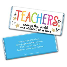 WH Candy Teacher Appreciation Favors Personalized Wrappers for Hershey's Chocolate Bars (25 Count)