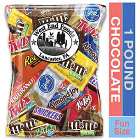 M&M's、スニッカーズ、リース、キットカット、100グランド、ミルキーウェイ、トゥイックス、ピーナッツM&M's、アーモンドジョイ、ヨークミントが入った楽しいサイズのチョコレートキャンディの小袋(453.6g) West End Foods SMALL BAG of Fun Sized Chocolate