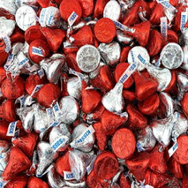 Hershey バレンタインデー キス レッド＆シルバー ミルク チョコレート キス、5 ポンド Hershey Valentine's Day Kisses Red and Silver Milk Chocolate Kisses, 5 Pounds