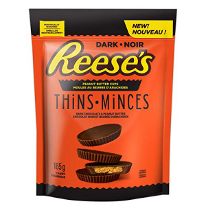 Reese's Thins ピーナッツ バター カップ ダーク チョコレート、165g/164.4g、{カナダから輸入} Reese's Thins  Peanut Butter Cups Dark Chocolate, 165g/5.8 oz., {Imported from Canada} | 