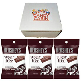 HERSHEY'S シュガーフリー チョコレートバー、3 オンスバッグ (3 個パック) CANDY CABIN HERSHEY'S Sugar Free Chocolate Bars, 3 Ounce Bag (Pack of 3) By CANDY CABIN