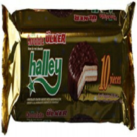 ウルカー ハレー - チョコレートで覆われたマシュマロ サンドイッチ - 10 個 Ulker Halley - Chocolate covered Marshmallow Sandwichs - 10 pieces