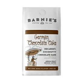 BARNIE'S COFFEE TEA CO. 退廃的なココナッツ、チョコレート、ヘーゼルナッツケーキ風味のジャーマンチョコレートケーキグラウンドコーヒー、ミディアムローストアラビカコーヒー豆、12オンスバッグ、1カウント（1パック）（54105） BARNIE'S COFFEE TEA CO. Germ
