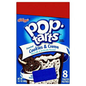 ケロッグ ポップタルト フロストクッキー&クリーム (8x50g) - 2個パック Kellogg's Pop Tarts Frosted Cookies & Creme (8x50g) - Pack of 2