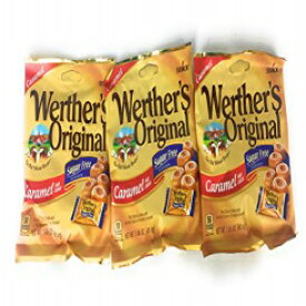 Werther's オリジナル ハード キャンディー、シュガー フリー キャラメル、1.46 オンス (3 袋 - パック) Werther's Original Hard Candies, Sugar Free Caramel, 1.46 Ounce ( 3 bags - packs)
