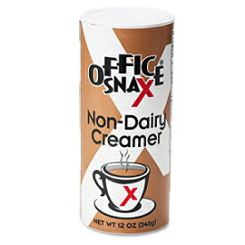 Office Snax 粉末非乳製品クリーマーの再閉鎖可能なキャニスター、12 オンス、カートンあたり 24 個 Office Snax Reclosable Canister of Powder Non-Dairy Creamer, 12-oz, 24 per Carton