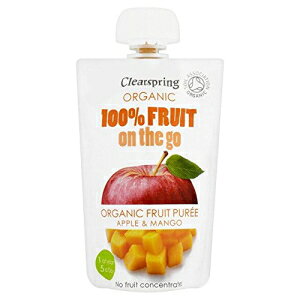 NAXvO I[KjbN t[cs[ Abv & }S[ - 100g Clearspring Organic Fruit Puree Apple & Mango - 100g