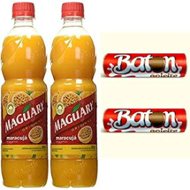 Maguary Passion Fruit Concentrate Juice 500ml + Baton Milk Chocolate 16g (Pack of 02)