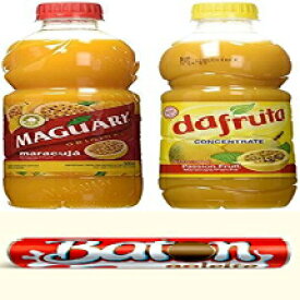 Maguary Passion Fruit Concentrate Juice 500ml + Dafruta Passion Fruit Concentrate Juice 500ml + Baton Milk Chocolate 16g
