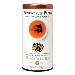 The Republic of Tea ubN t[t [Y eB[ (pbVt[c ppC ubNA3.5 IX) The Republic of Tea Black Full-Leaf Loose Tea (Passionfruit Papaya Black, 3.5 oz)