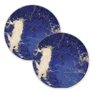 CoasterStone CR08 fB[vu[ ԗpR[X^[ 2 Zbg قƂǂ̃Jbvz_[ɃtBbg zXg[ CoasterStone CR08 Deep Blue Car Coasters Set of Two, Fits Most Cup Holders, Absorbent Stone