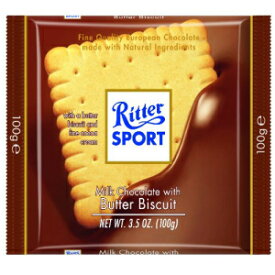 Ritter Sport、バタービスケット入りミルクチョコレート、3.5オンスバー（11個パック） Ritter Sport, Milk Chocolate with Butter Biscuit, 3.5-Ounce Bars (Pack of 11)