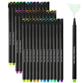 36色ジャーナルプランナーペン、色付き細字マーカー描画ペン、メモを取るための多孔質ファインライナーペン、カレンダーアジェンダカラーリング - アートスクールオフィス用品 36 Colors Journal Planner Pens, Colored Fine Point Markers Drawing Pens Poro