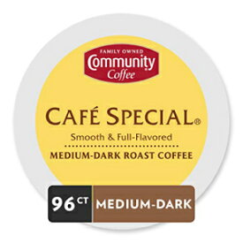 Community Coffee Café スペシャルミディアムダークロースト シングルサーブ、96 カラット (24 カラット 4 パック)、キューリグ 2.0 K カップ ブルワーに対応、フルボディで滑らかなフルフレーバー、100% アラビカ種コーヒー豆 Community Coffee Café