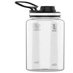 Takeya 40 oz TritanプラスチックBPAフリーボトル、注ぎ口蓋付き、クリア Takeya 40 oz Tritan Plastic BPA-Free Bottle with Spout Lid, Clear