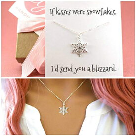 スノーフレーク ネックレス - 925 スターリングシルバー - シンプルなジュエリー - 彼女へのギフト Snowflake Necklace - 925 Sterling Silver - Simple Jewelry - Gift For Her