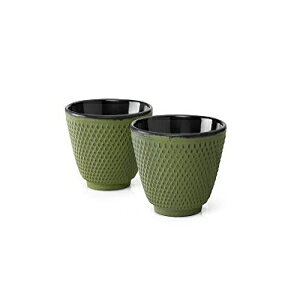 bredemeijer鋳鉄製ティーカップ2個セットグリーンXILIN bredemeijer Cast Iron Tea Cups Set of 2 Green XILIN