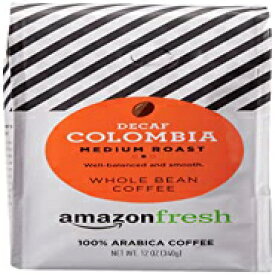 Amazonフレッシュ デカフェ コロンビア 全粒コーヒー、ミディアムロースト、12オンス AmazonFresh Decaf Colombia Whole Bean Coffee, Medium Roast, 12 Ounce