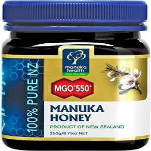 Manuka Health - MGO 550+ }kJnj[A100% ȃj[W[hYIA8.8 IX (250 g) Manuka Health - MGO 550+ Manuka Honey, 100% Pure New Zealand Honey, 8.8 oz (250 g)