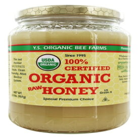 YS Organic Bee Farms 認定オーガニック生蜂蜜 100% 認定オーガニック蜂蜜 生、未加工、無殺菌 - コーシャ 32オンス (2個パック) YS Organic Bee Farms CERTIFIED ORGANIC RAW HONEY 100% CERTIFIED ORGANIC HONEY Raw, Unprocessed, Unpast