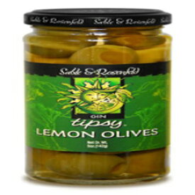 セーブル＆ローゼンフェルド ジンフィズドレモン詰めほろ酔いオリーブ、5オンスガラス瓶（6個パック） Sable & Rosenfeld Gin Fizzed Lemon Stuffed Tipsy Olives, 5-Ounce Glass Jars (Pack of 6)