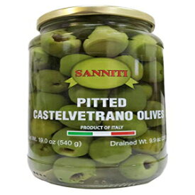 Sanniti 種抜きカステルヴェトラーノ オリーブ - 19 オンス瓶 Sanniti Pitted Castelvetrano Olives - 19 Ounce Jar