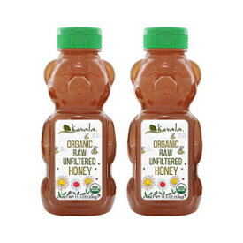 Kevala オーガニック生無濾過ハニーベア、11.5オンス (2個パック) Kevala Organic Raw Unfiltered Honey Bear, 11.5oz (Pack of 2)