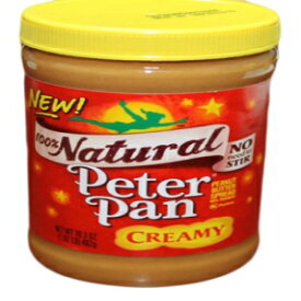 Peter Pan, 100% Natural Creamy Peanut Butter, 16.3oz Jar (Pack of 6)