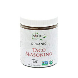 Organic Taco Seasoning, Spice Blend for Southwestern Cooking with Salt, 4 Oz, Jar – Salt Added, The Spice Hut