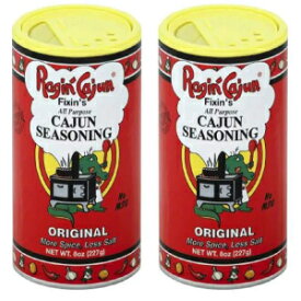 Ragin Cajun オリジナル MSG 不使用の多目的ケイジャン調味料、8 オンスキャニスター (2 個パック) Ragin Cajun Original No MSG All Purpose Cajun Seasoning, 8 Ounce Canister (Pack of 2)