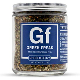 Greek Freak - Spiceology 地中海ブレンド - 万能ギリシャ調味料ラブ - 4 オンス Greek Freak - Spiceology Mediterranean Blend - All Purpose Greek Seasoning Rub - 4 ounces