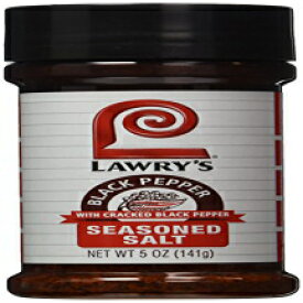 Lawrys 味付け塩ブラックペッパー、5オンス Lawrys Seasoned Salt Black Pepper, 5 oz