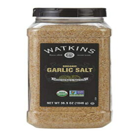 ワトキンスグルメスパイス、オーガニックガーリックソルト、36.9オンス。ボトル（21824） Watkins Gourmet Spice, Organic Garlic Salt, 36.9 oz. Bottle (21824)