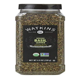 Watkins グルメスパイス、オーガニックバジル、4.9 オンス ボトル (21819) Watkins Gourmet Spice, Organic Basil, 4.9 oz. Bottle (21819)