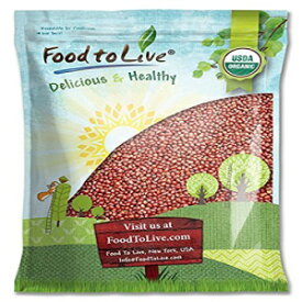 Food to Live のオーガニック小豆 (コーシャ、乾燥、バルク) — 5 ポンド Organic Adzuki Beans by Food to Live (Kosher, Dried, Bulk) — 5 Pounds