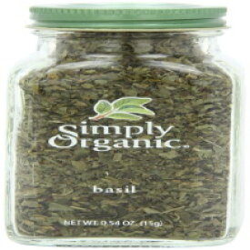 Simply Organic バジル認定オーガニック、0.54 オンス容器 Simply Organic Basil Certified Organic, 0.54-Ounce Container