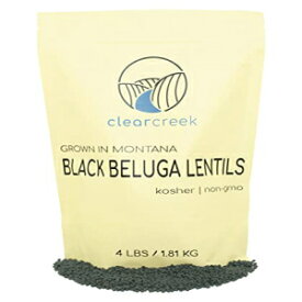 レンズ豆 | ブラックベルーガ | 4ポンドの再密封可能なバッグ | 非遺伝子組み換え | コーシャ | ビーガン | 非照射 Lentils | Black Beluga | 4 lb Resealable Bag | Non-GMO | Kosher | Vegan | Non-Irradiated