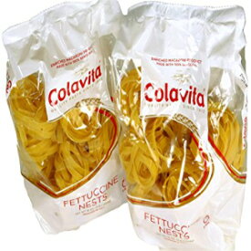 Colavita輸入イタリアンフェットチーネ100％セモリナパスタネスト（各16オンスの2パック） Colavita Imported Italian Fettuccine 100% Semolina Pasta Nests ( 2 packs of 16 Oz each )