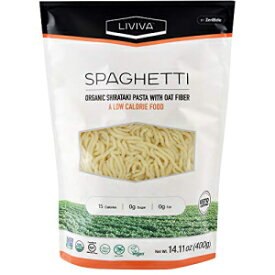 LIVIVA 低カロリーケト認定オーガニックしらたきスパゲッティ、オーツ麦繊維入り、14.11 オンス (パッケージは異なる場合があります) LIVIVA Low Calorie Keto-Certified Organic Shirataki Spaghetti with Oat Fiber, 14.11 Ounce (Pack may vary)
