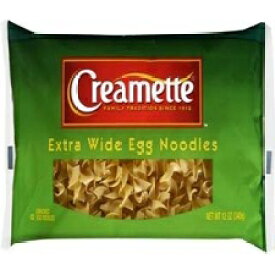 クリーメット エクストラワイドエッグヌードル 12 オンス (2個入り) Creamette Extra Wide Egg Noodles 12 oz. (Pack of 2)