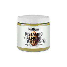 Nutrawbar、100% 生ピスタチオ + アーモンドバター、オーガニック スーパーフード スプレッド 8 オンス Nutrawbar, 100% Raw Pistachio + Almond Butter, Organic Superfood Spread 8oz