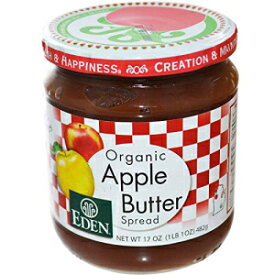 Eden Foods, オーガニック アップル バター スプレッド、17 オンス (482 g) - 2 個 Eden Foods, Organic Apple Butter Spread, 17 oz (482 g) - 2pcs