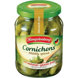 Hengstenberg Cornichons マイルドスパイスピクルス 12.5 オンス (2個入り) Hengstenberg Cornichons Mildly Spiced Pickles 12.5 oz. (Pack of 2)