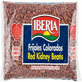Iberia 赤インゲン豆、4 ポンド、バルク赤インゲン豆、長期保存が容易なインゲン豆、繊維とカリウムが豊富、低カロリー、低脂肪食品 Iberia Red Kidney Beans, 4 lb, Bulk Red Kidney Beans, Long Shelf Life Kidney Beans with Easy Storage, Rich
