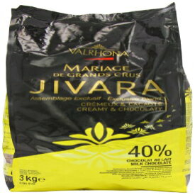 ヴァローナ ミルク チョコレート クーベルチュール ベーキング ディスク 40% ジバラ ラクティ (6.6 ポンド) Valrhona Milk Chocolate Couverture Baking Discs 40% Jivara Lactee (6.6 pound)