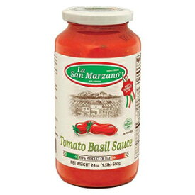 ラ サン マルツァーノ トマトとバジルソース 24 オンス (6個パック) - 100% イタリア製 La San Marzano Tomato and Basil Sauce 24 oz. (Pack of 6) - 100% Product of Italy