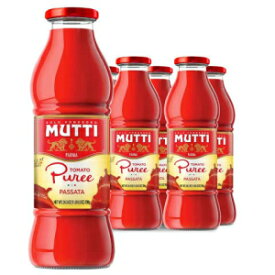 Mutti トマトピューレ (パッサータ)、24.5 オンス | 6パック | イタリアNo.1ブランドのトマト | 料理のための新鮮な味 | トマト缶 | ビーガン対応＆グルテンフリー | 添加物や保存料は使用していません Mutti Tomato Puree (Passata), 24.5