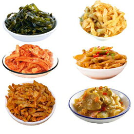 HELENOU666 Pickled Vegetables Preserved Kelp Dried Seaweed Spicy Radish Zhacai 6-Flavor Assortment 6味组合榨菜海带丝麻辣萝卜干