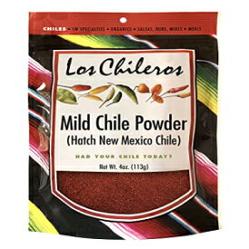 ロス チレロス チリ モリド (グランド ニューメキシコ チリ、マイルド)、4 オンス パッケージ (12 個パック) Los Chileros Chile Molido (Ground New Mexico Chile, Mild), 4-Ounce Packages (Pack of 12)